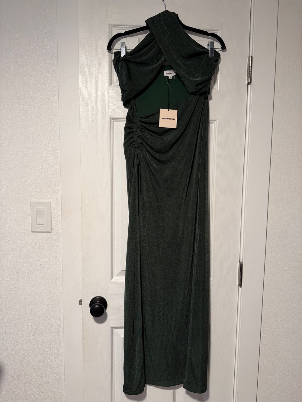 Dark Green Halter Evening Dress